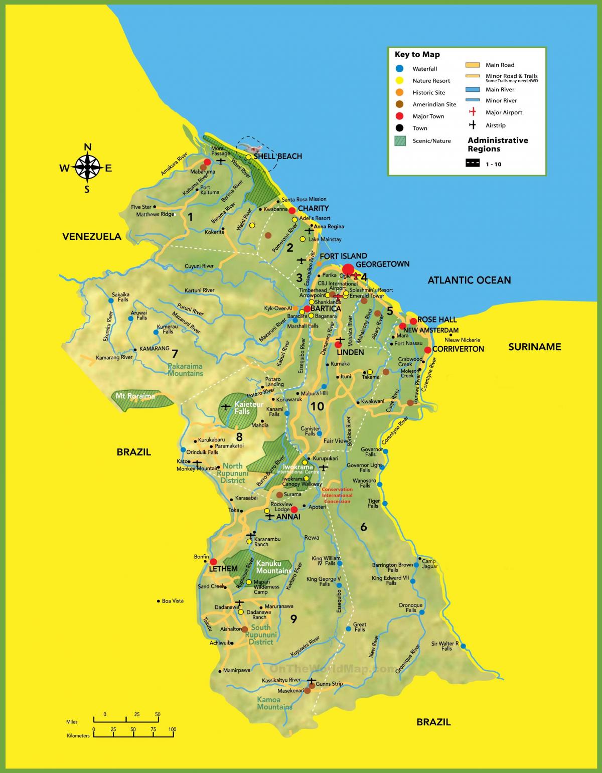 mapa de imaxe de Güiana