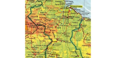Mapa de Güiana áfrica