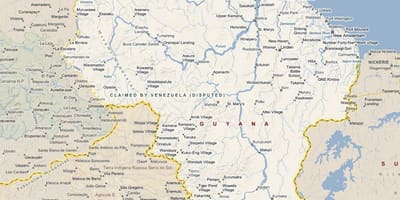 Mapa de Güiana estrada