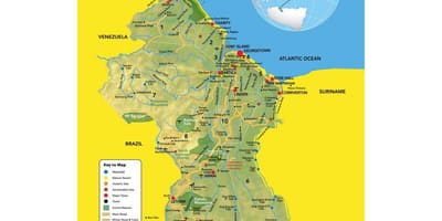 Mapa de Güiana mapa de localización