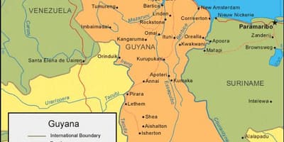 Mapa de Güiana política 