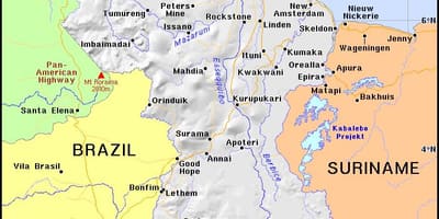 Mapa de Güiana país