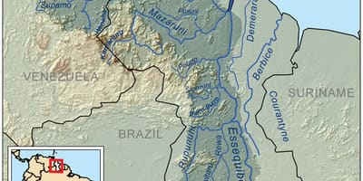 Güiana ríos mapa