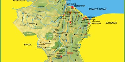 Mapa de imaxe de Güiana